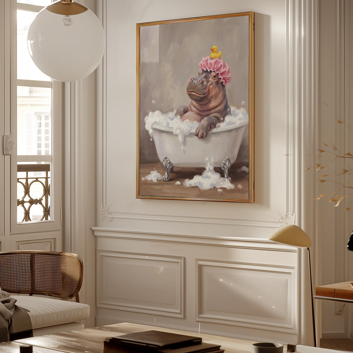Hippo Bubble Bath Poster – i rum 4