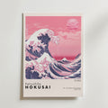 Hokusai Pink Wave – stilfullt konsttryck från Bozetto, tryckt på matt finpapper i hög tryckkvalitet
