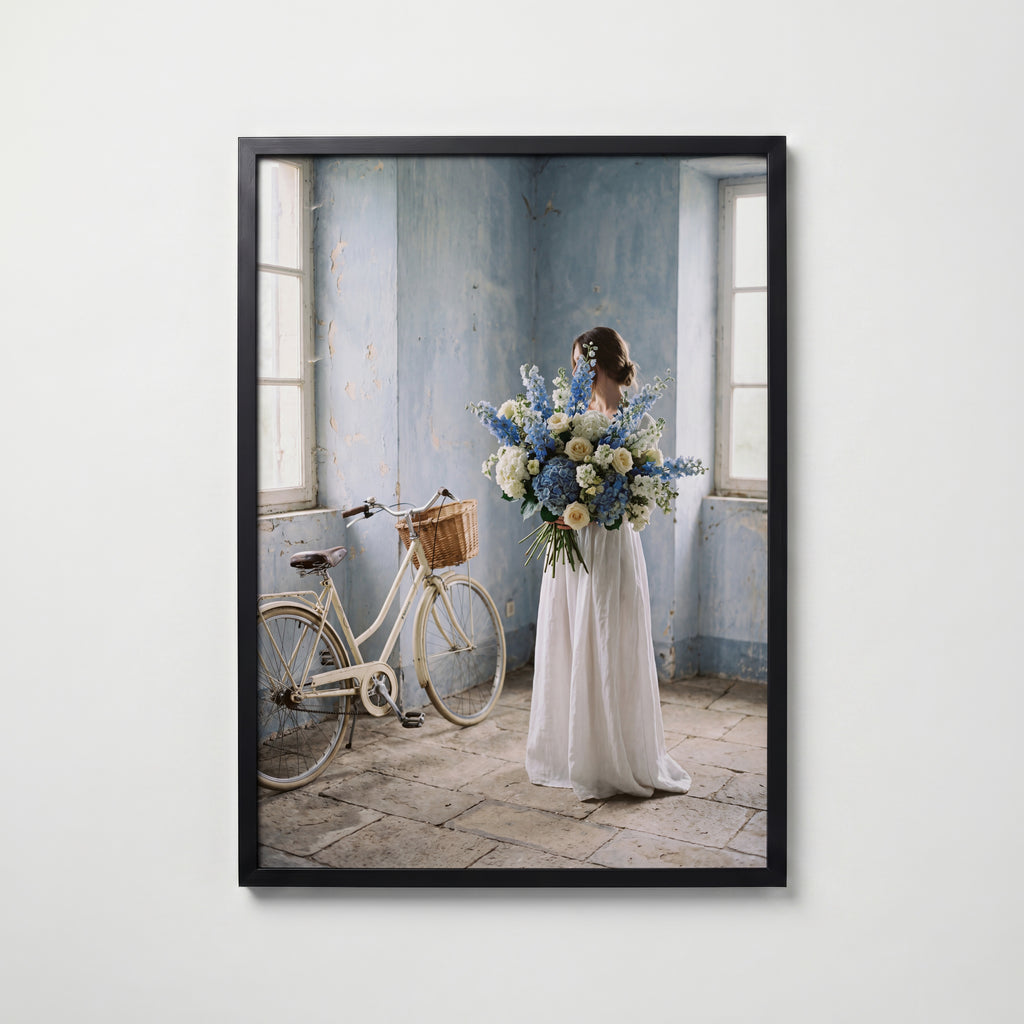 Hydrangea Hideaway Poster – svart ram