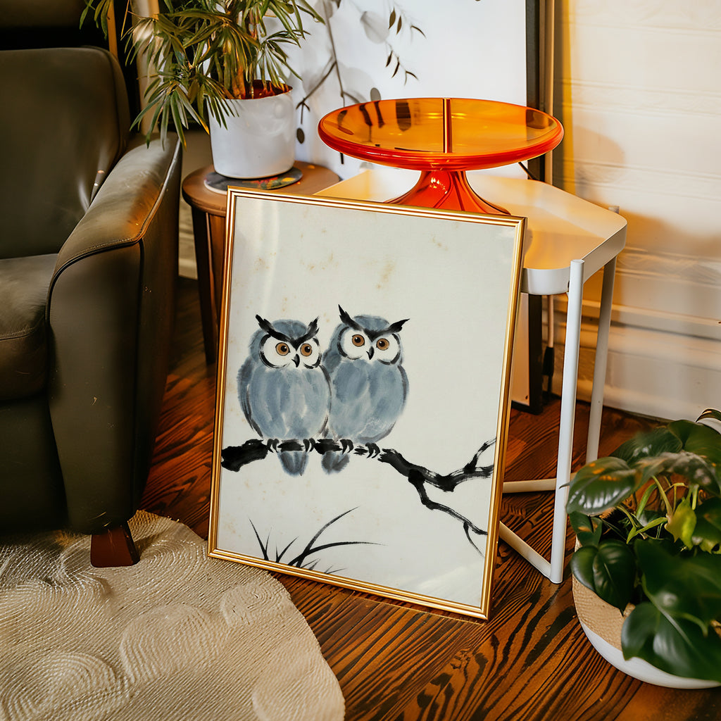 Ink Owls Poster i rum