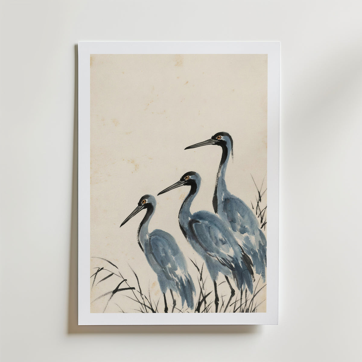 Ink Storks Poster med passepartout