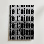 Je T'aime Paris Poster – canvas utan passepartout