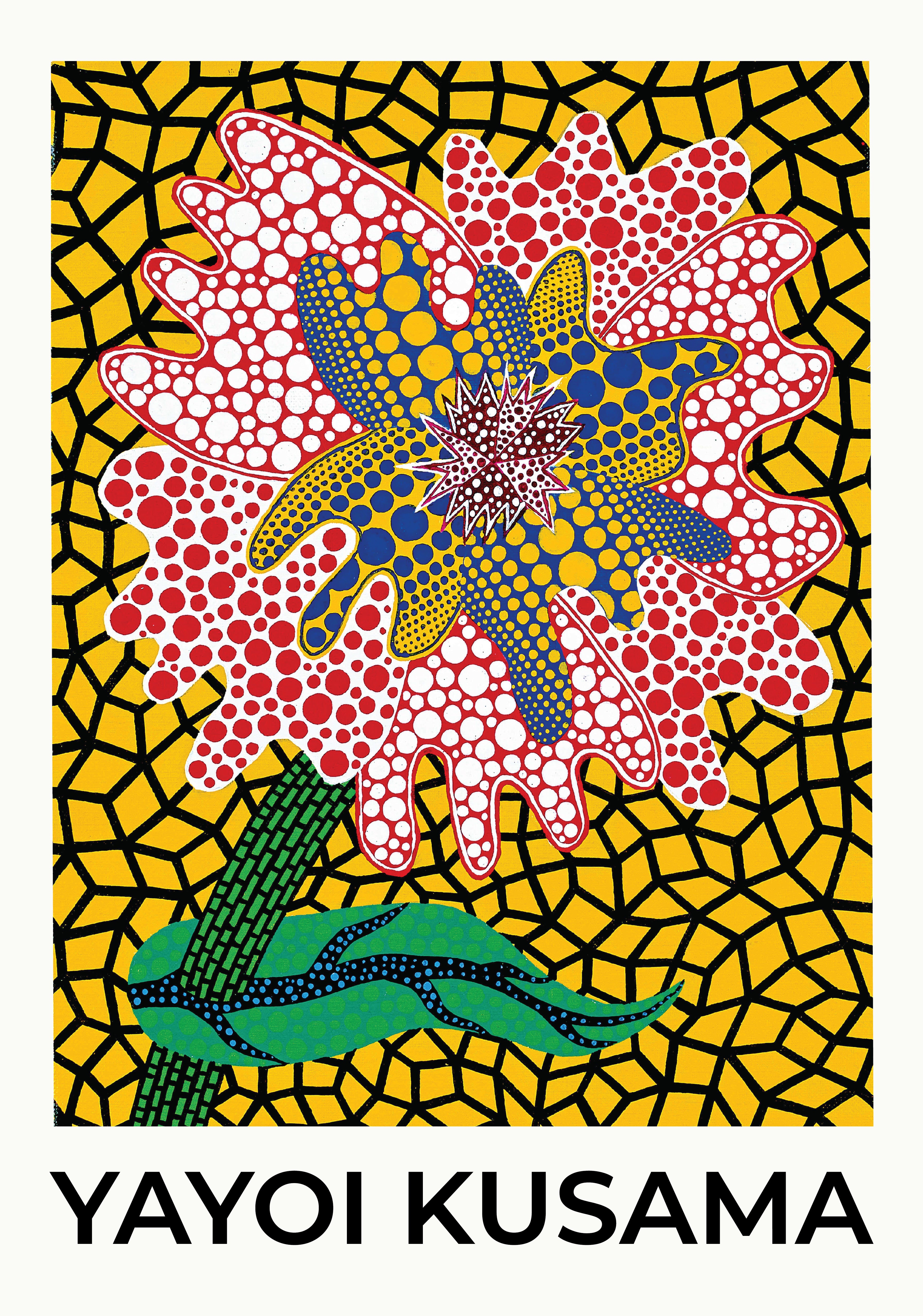 Yayoi Kusama Yellow Garden – köp enkelt hos Bozetto konsttryck i hög kvalitet i hög kvalitet