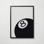 Black Eight Ball Poster – svart ram