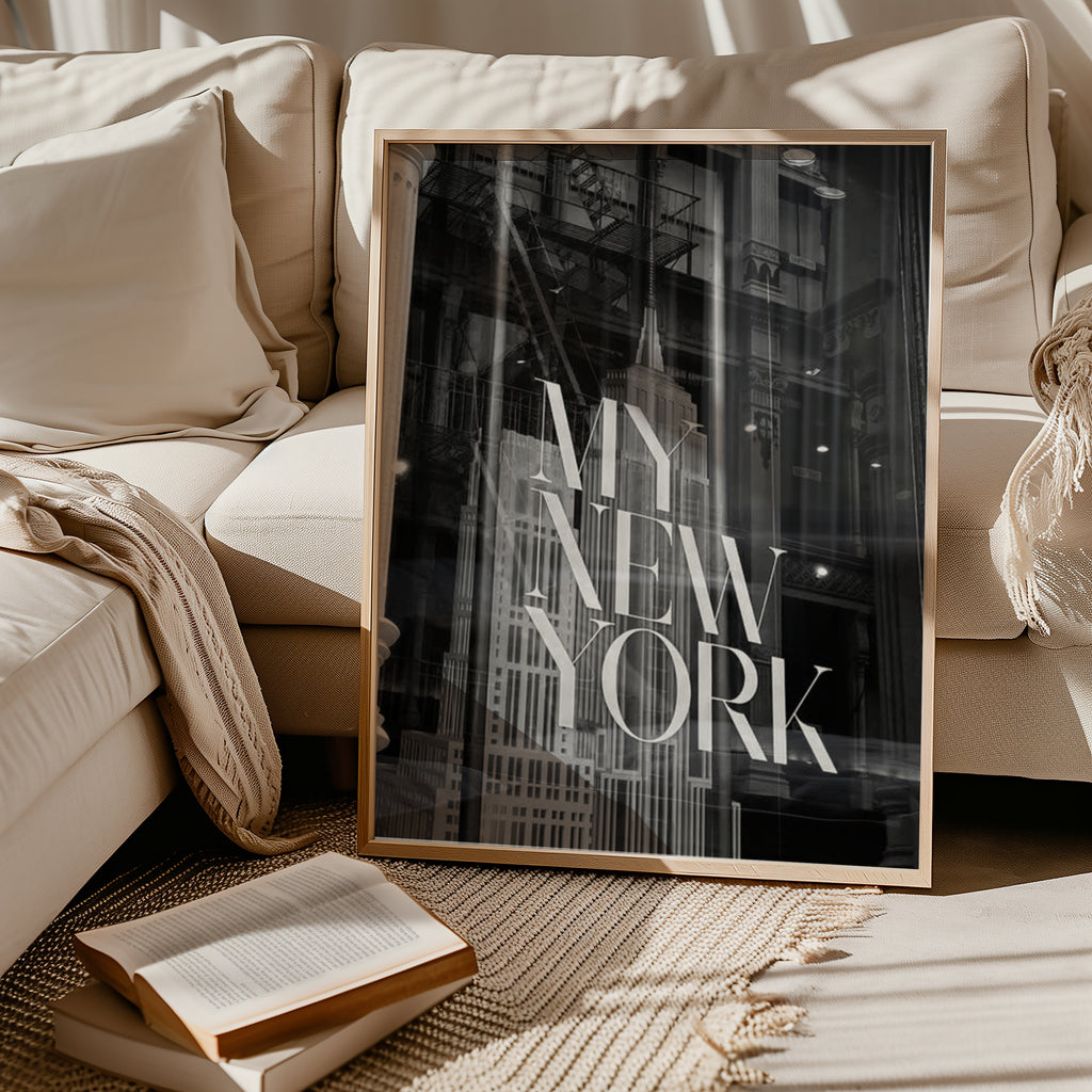 Mockup för My New York – se hur affischen ser ut inramad på din vägg, Bozetto i hög tryckkvalitet
