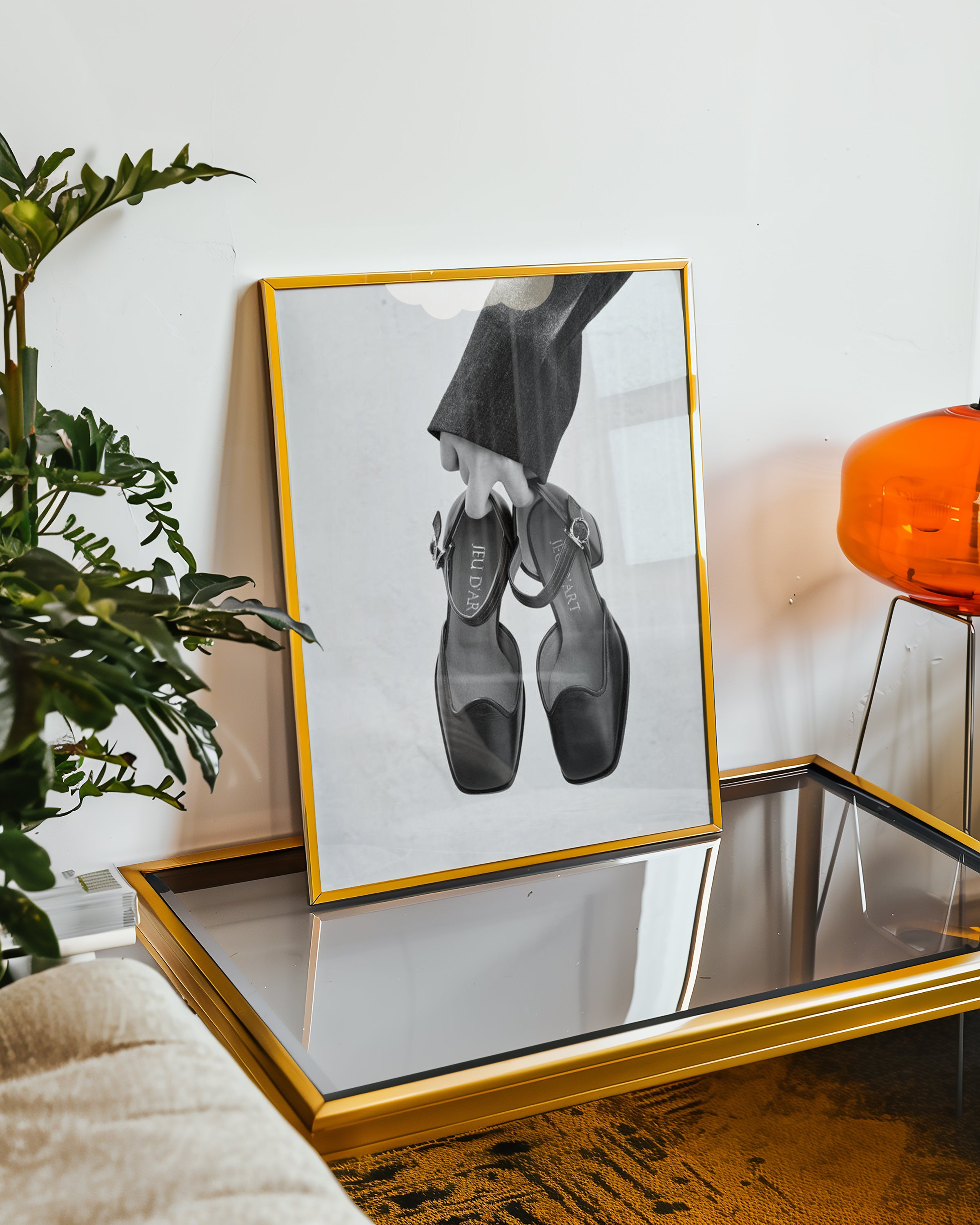Mockup av Minimalist Heels affisch på vägg – köp enkelt hos Bozetto i hög kvalitet
