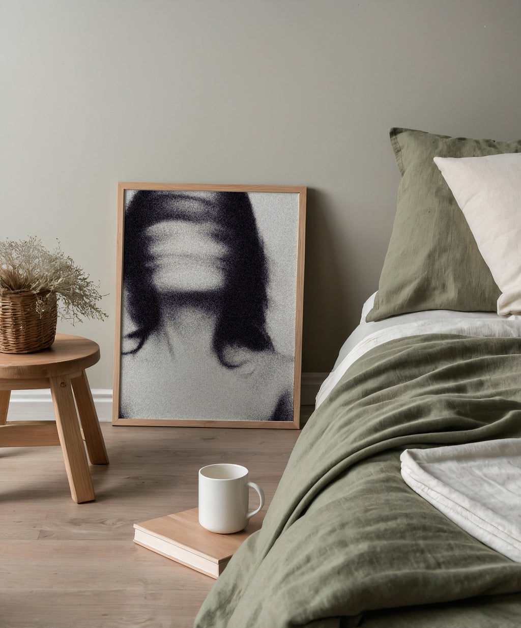 Mockup av Blurred Motion affisch på vägg – köp enkelt hos Bozetto i hög kvalitet