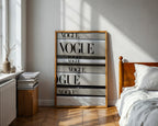 Vogue Stack poster visualiserad på vägg – se rätt storlek med mockup från Bozetto