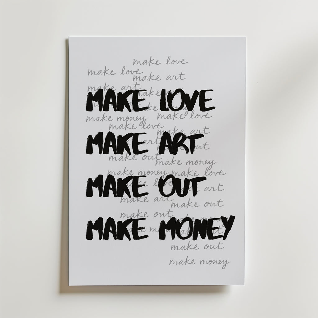 Bold Brush Manifesto Poster – canvas utan passepartout