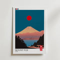 Mount Fuji Japan – stilfullt konsttryck från Bozetto, tryckt på matt finpapper i hög tryckkvalitet