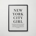 City Girl Editorial Poster – svart ram