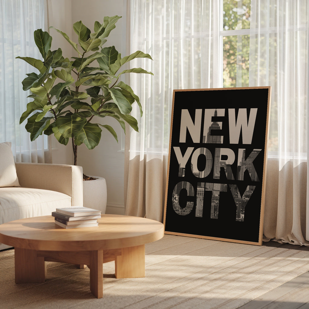 Skyline Cutout Type Poster – i rum 1