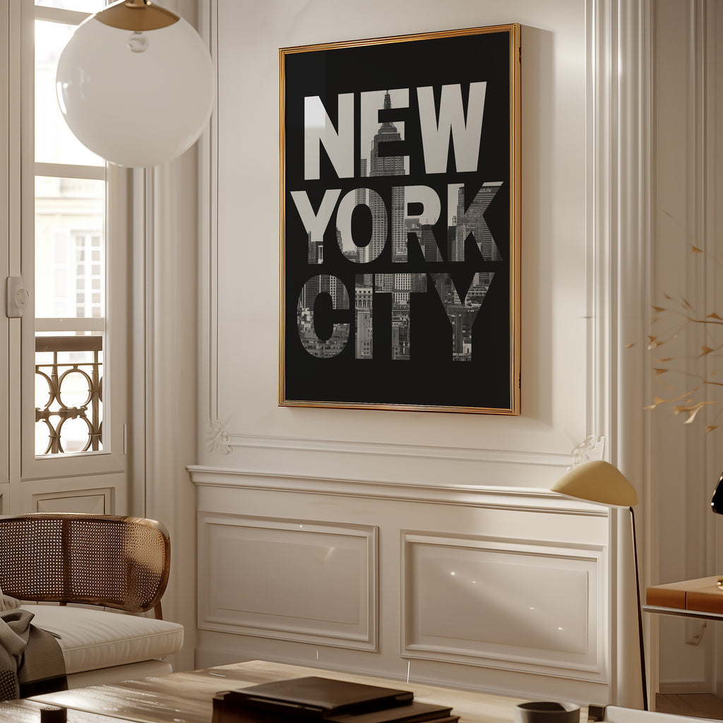 Skyline Cutout Type Poster – i rum 2