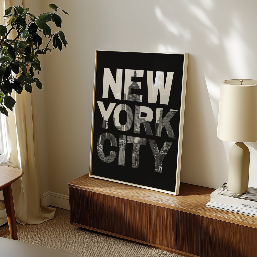 Skyline Cutout Type Poster – i rum 4