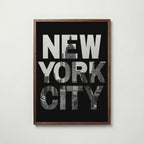 Skyline Cutout Type Poster – valnötsram