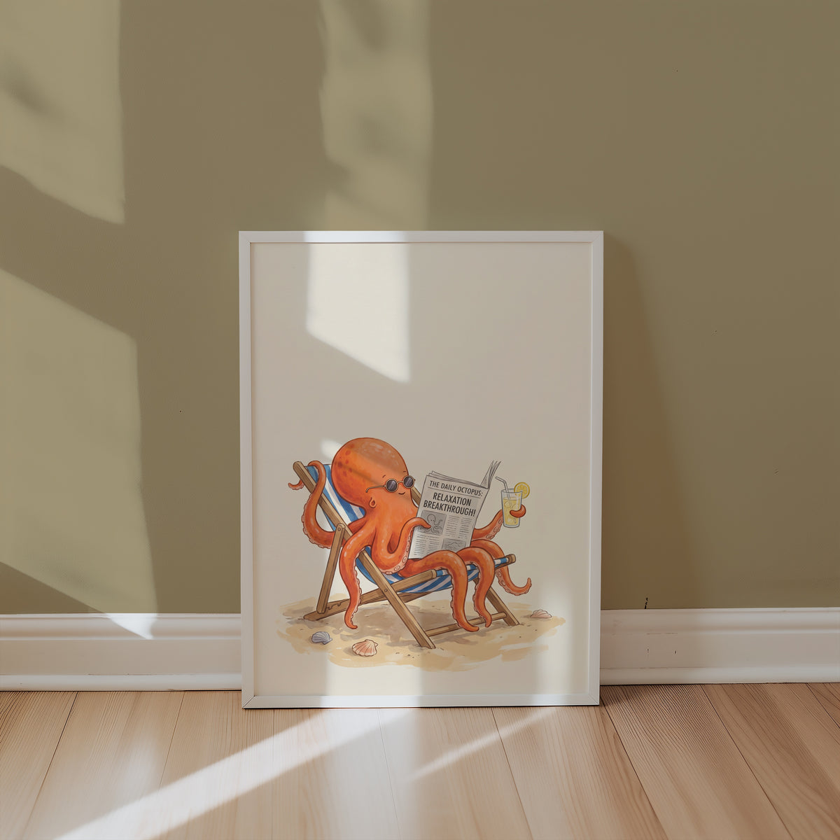 Octopus on Holiday Poster – i rum 4