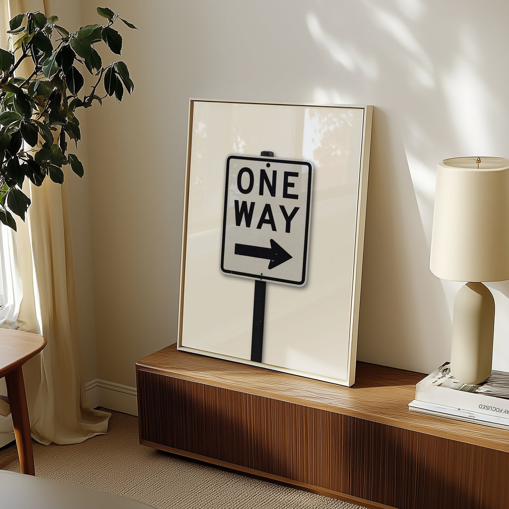 One Way Sign Poster – i rum 1