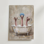 Ostrich Bath Club Poster – canvas utan passepartout