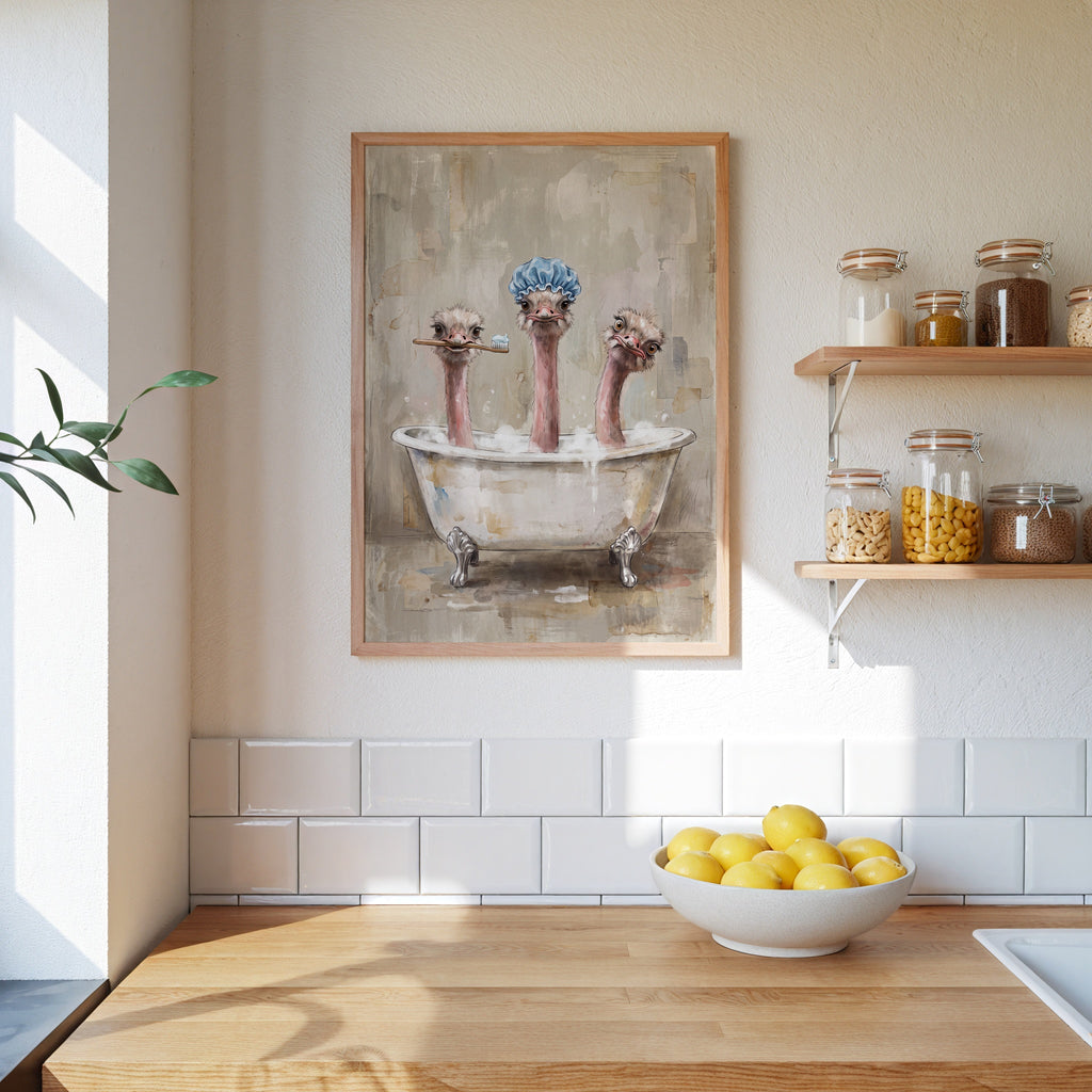 Ostrich Bath Club Poster – i rum 2