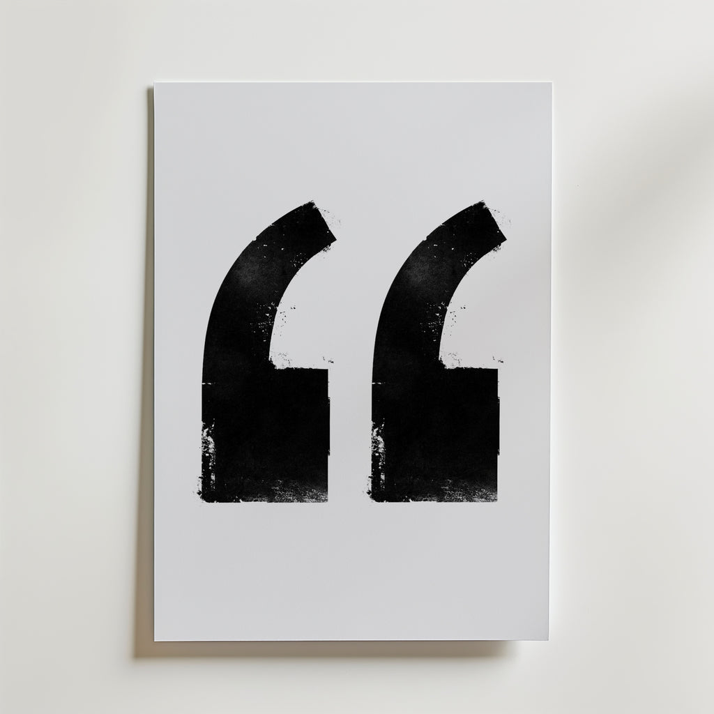 Inked Quotation Marks Poster – canvas utan passepartout