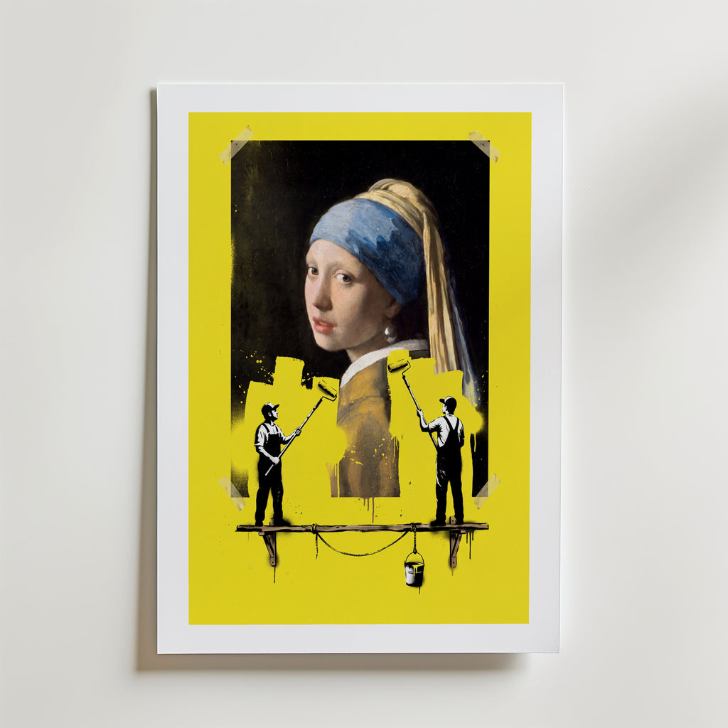Painting Over the Pearl Poster – med passepartout