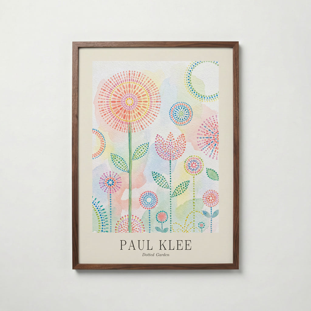 Paul Klee Dotted Garden Poster – valnötsram
