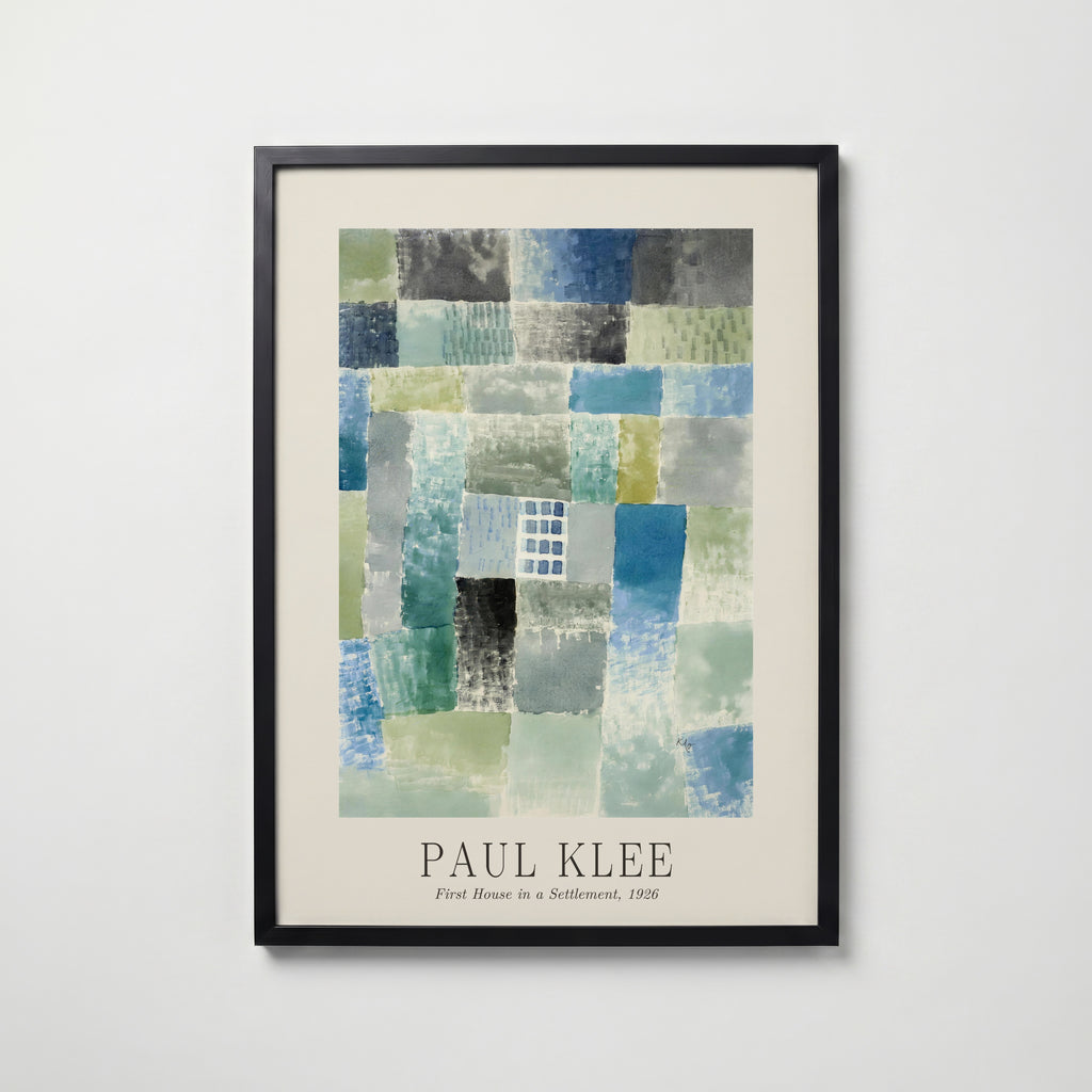 Paul Klee First House in a Settlement 1926 Poster – svart ram