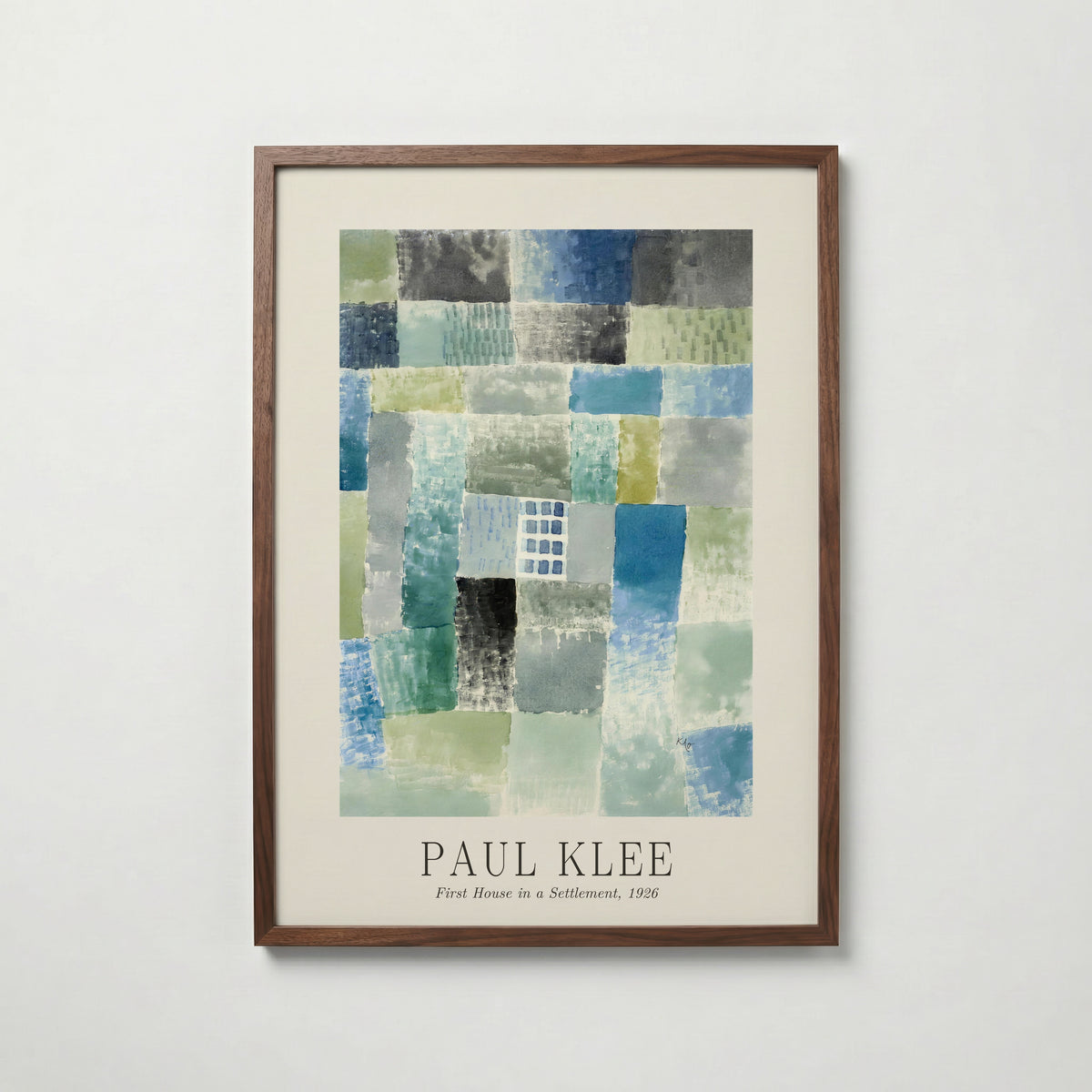 Paul Klee First House in a Settlement 1926 Poster – valnötsram
