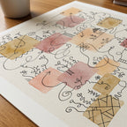 Paul Klee Ink Garden Poster – närbild på papper