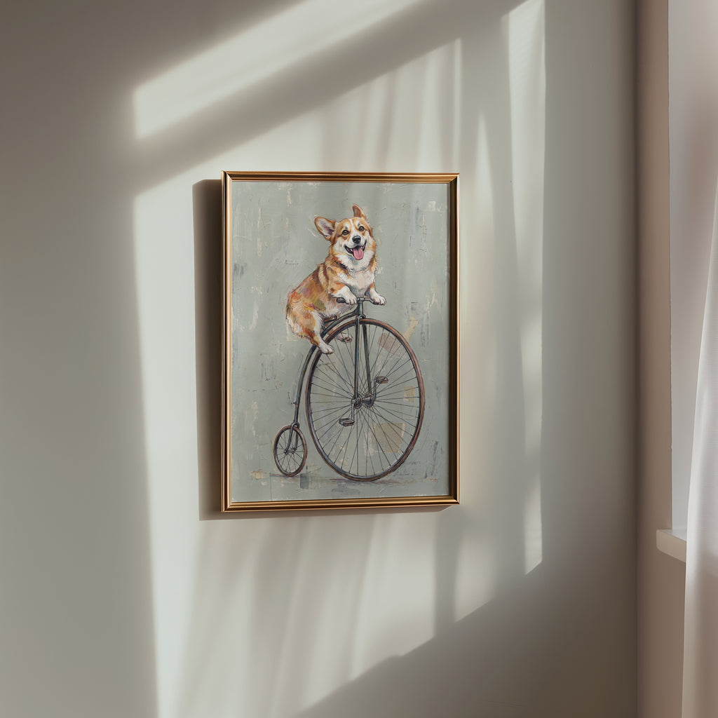 Penny-Farthing Corgi Poster – i rum 4