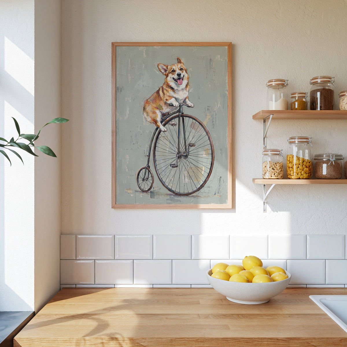 Penny-Farthing Corgi Poster – i rum 5