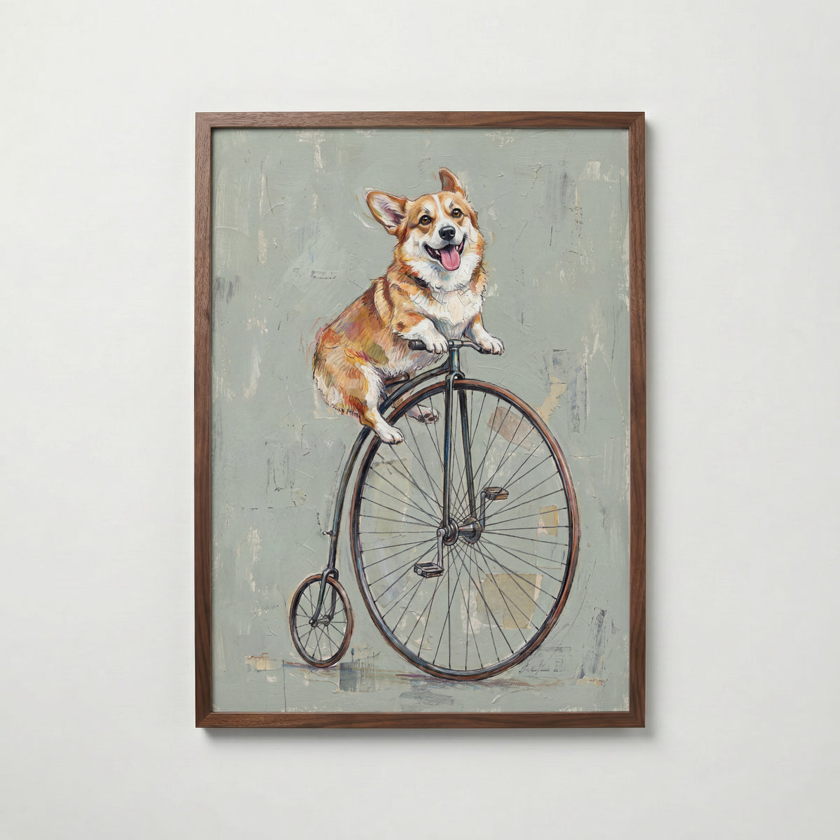 Penny-Farthing Corgi Poster – valnötsram