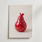 Polka Dot Pear Poster – canvas utan passepartout