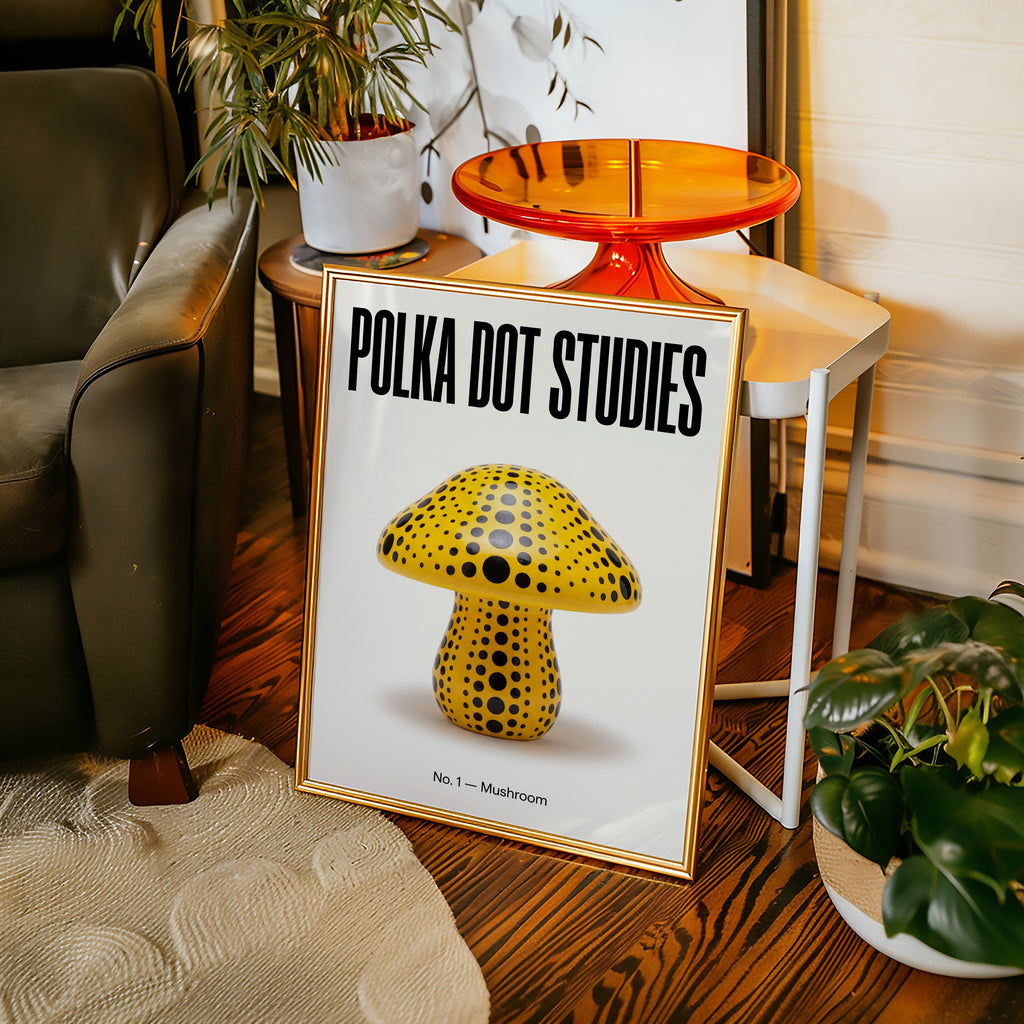 Polka Dot Mushroom Poster – i rum 3