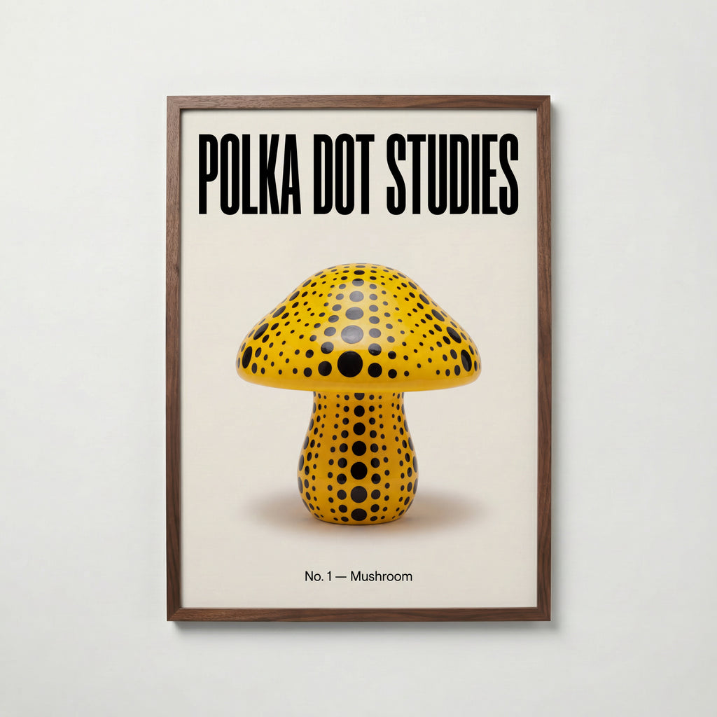 Polka Dot Mushroom Poster – valnötsram