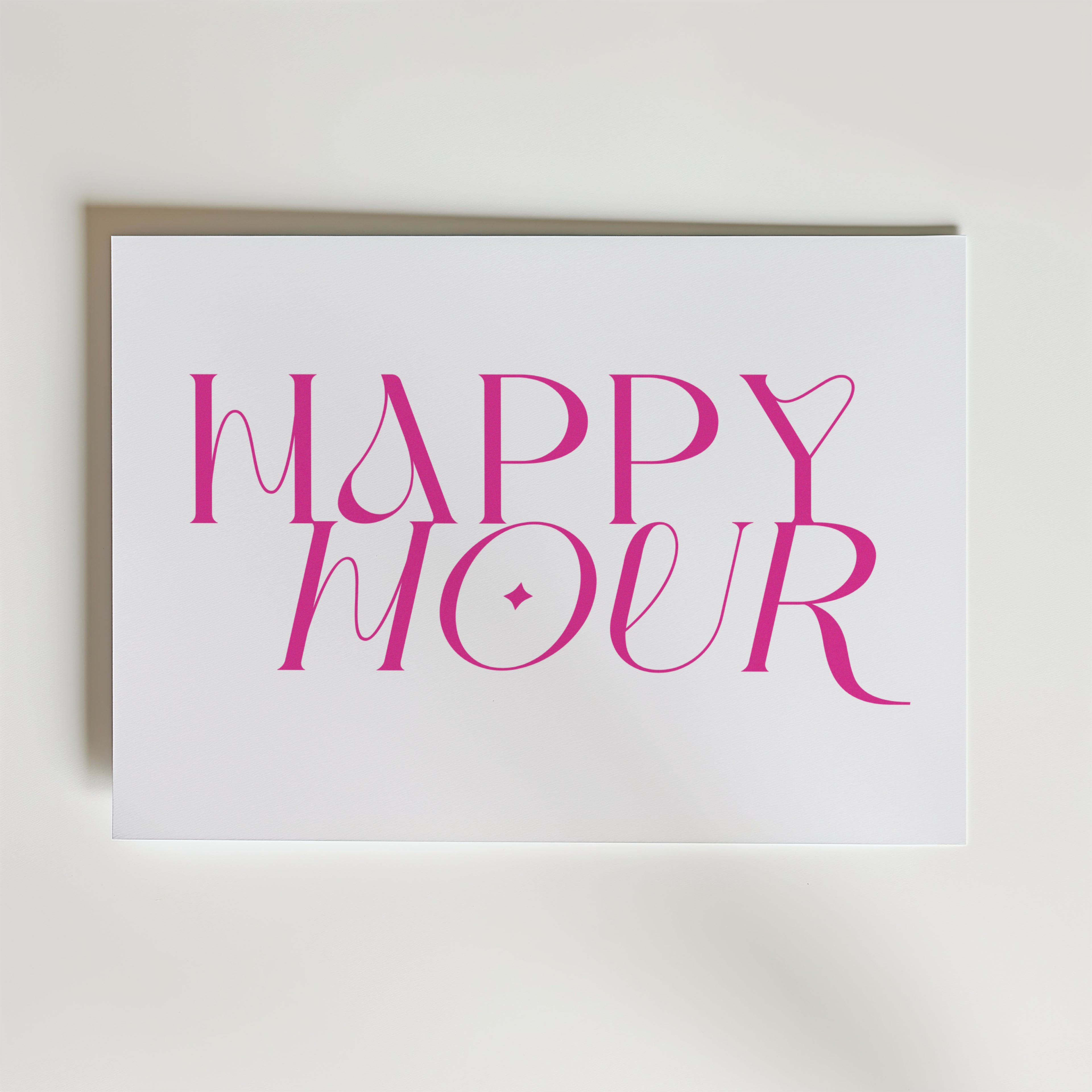 Happy Hour – stilfullt konsttryck från Bozetto, tryckt på matt finpapper i hög tryckkvalitet