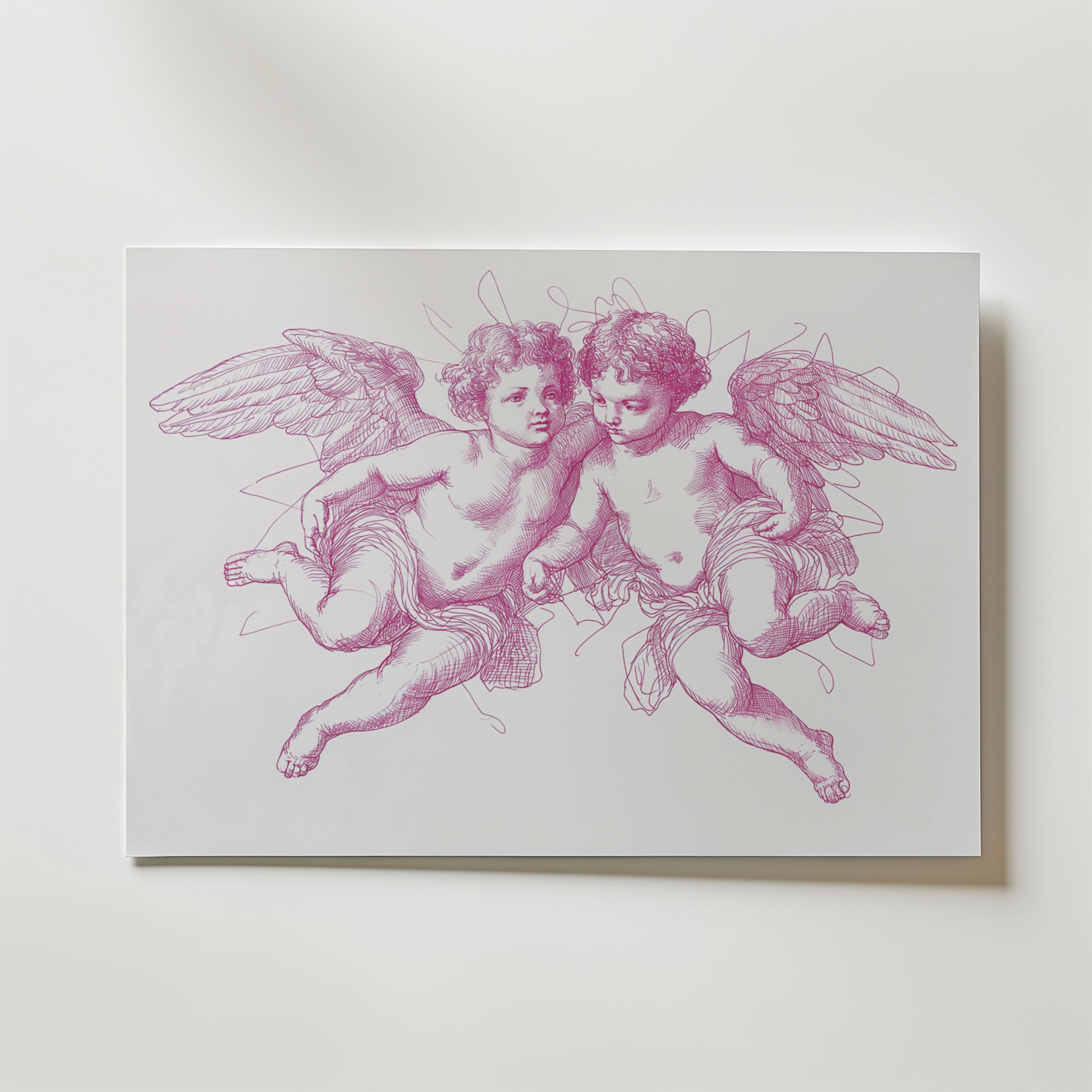 Cherub Whisper – stilfullt konsttryck från Bozetto, tryckt på matt finpapper i hög tryckkvalitet