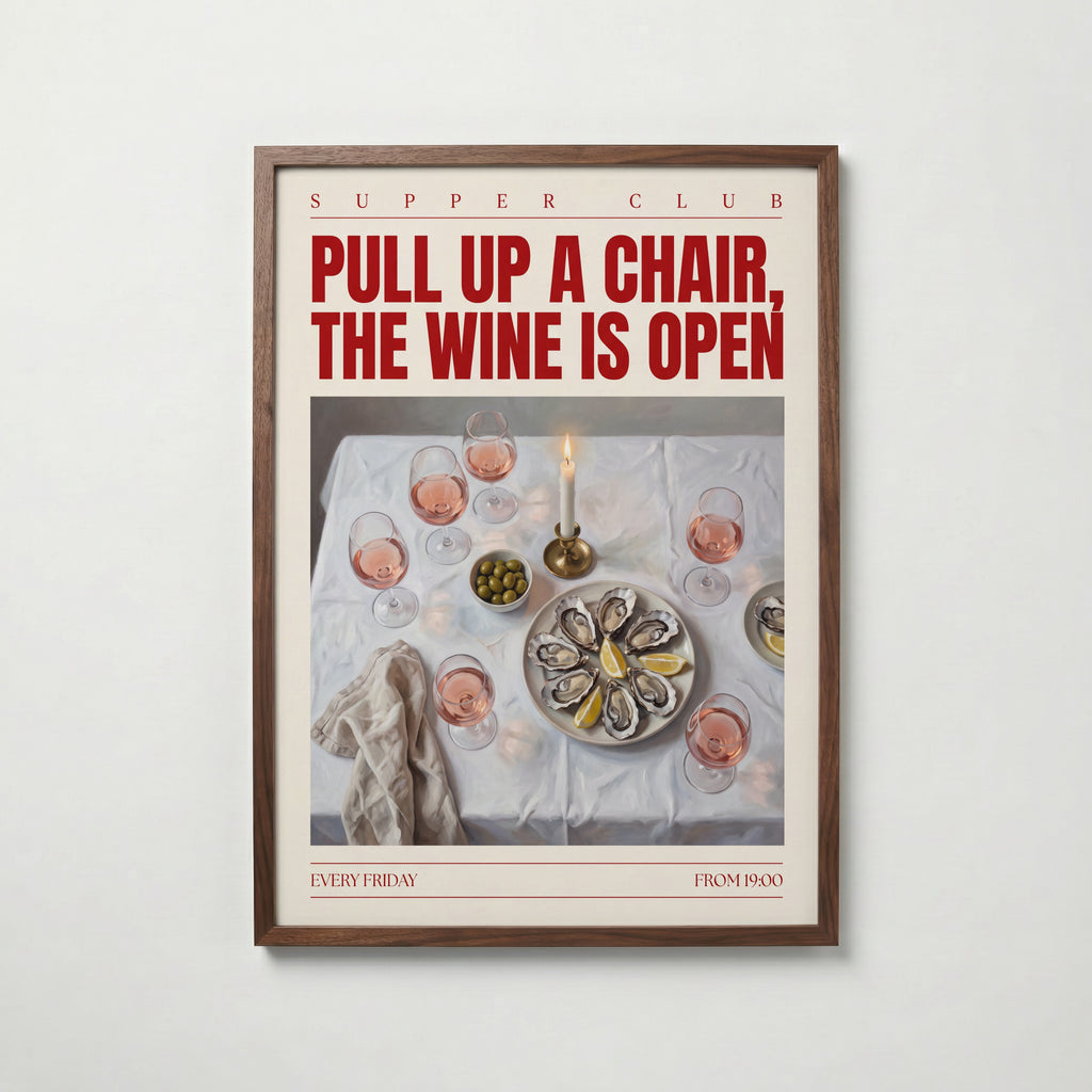 Pull Up a Chair Poster – valnötsram