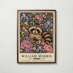 William Morris Masked Raccoon Poster – valnötsram