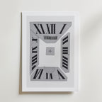 Roman Numeral Collage Poster – med passepartout