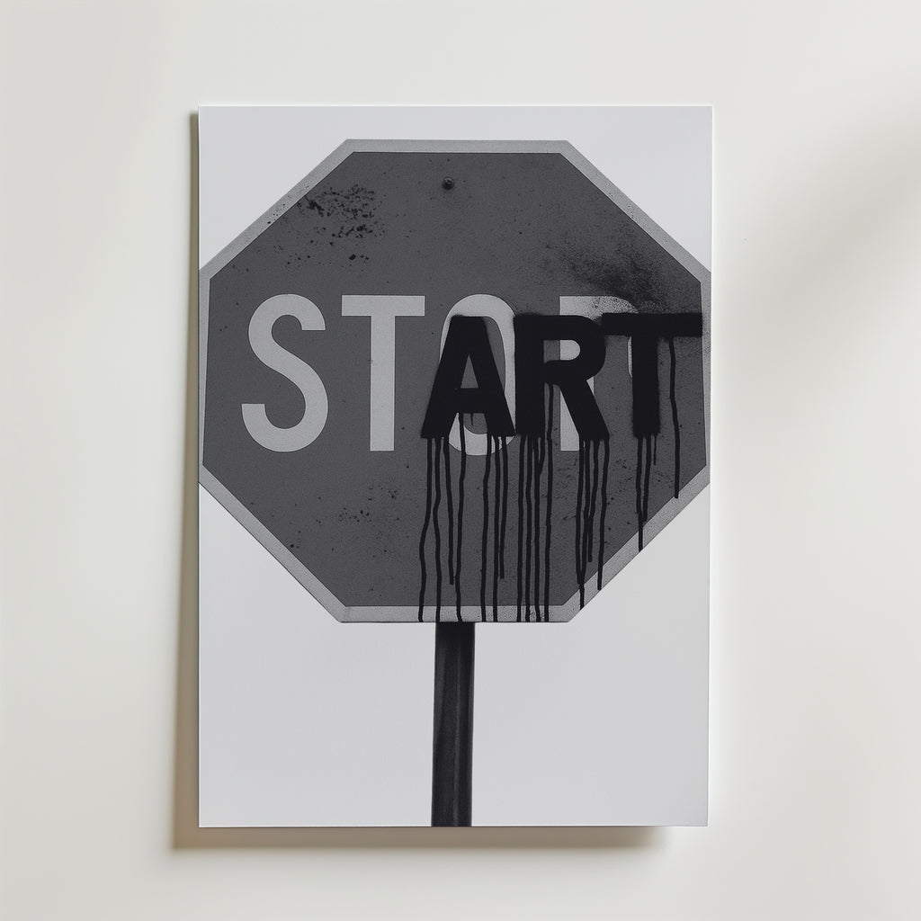 Start With Art Poster – canvas utan passepartout