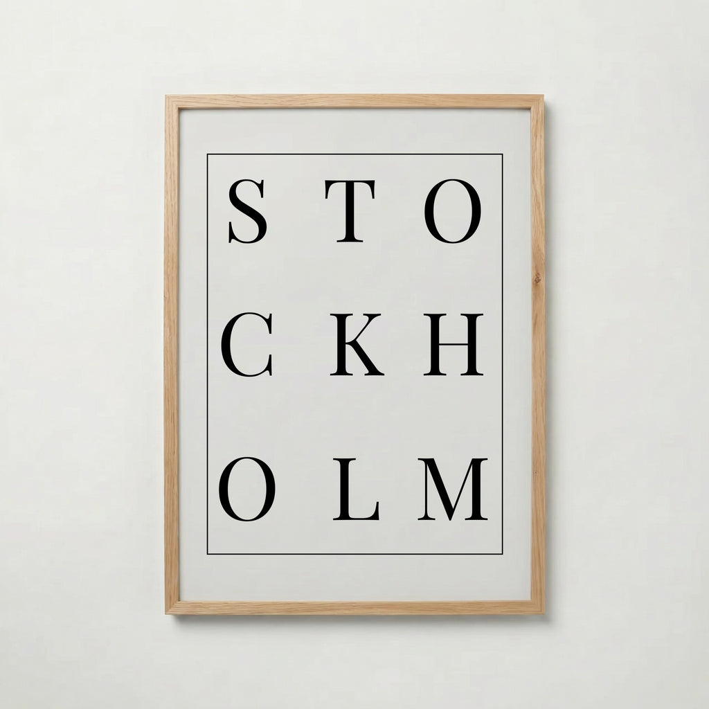 Stockholm Versaler Poster – ekram