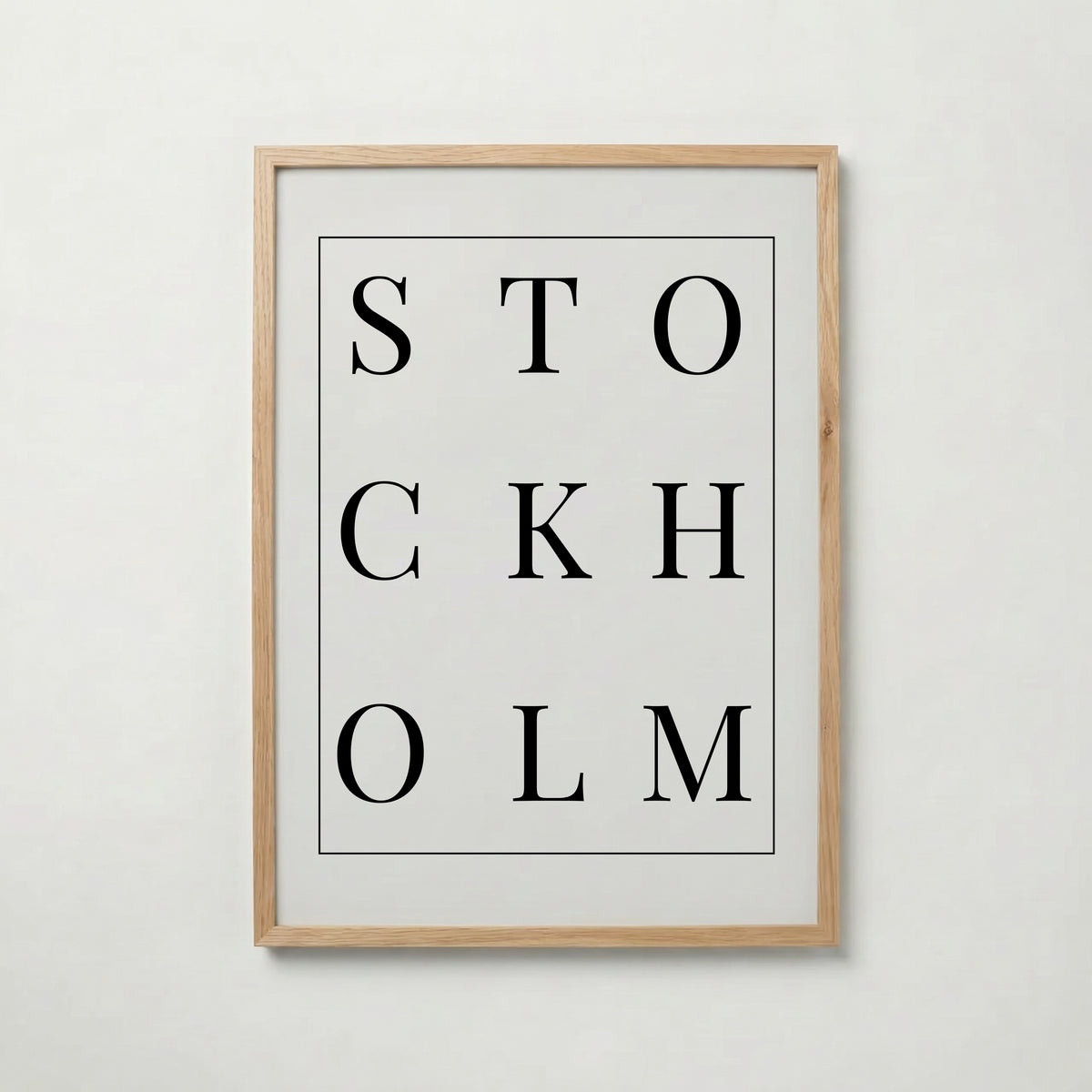 Stockholm Versaler Poster – ekram