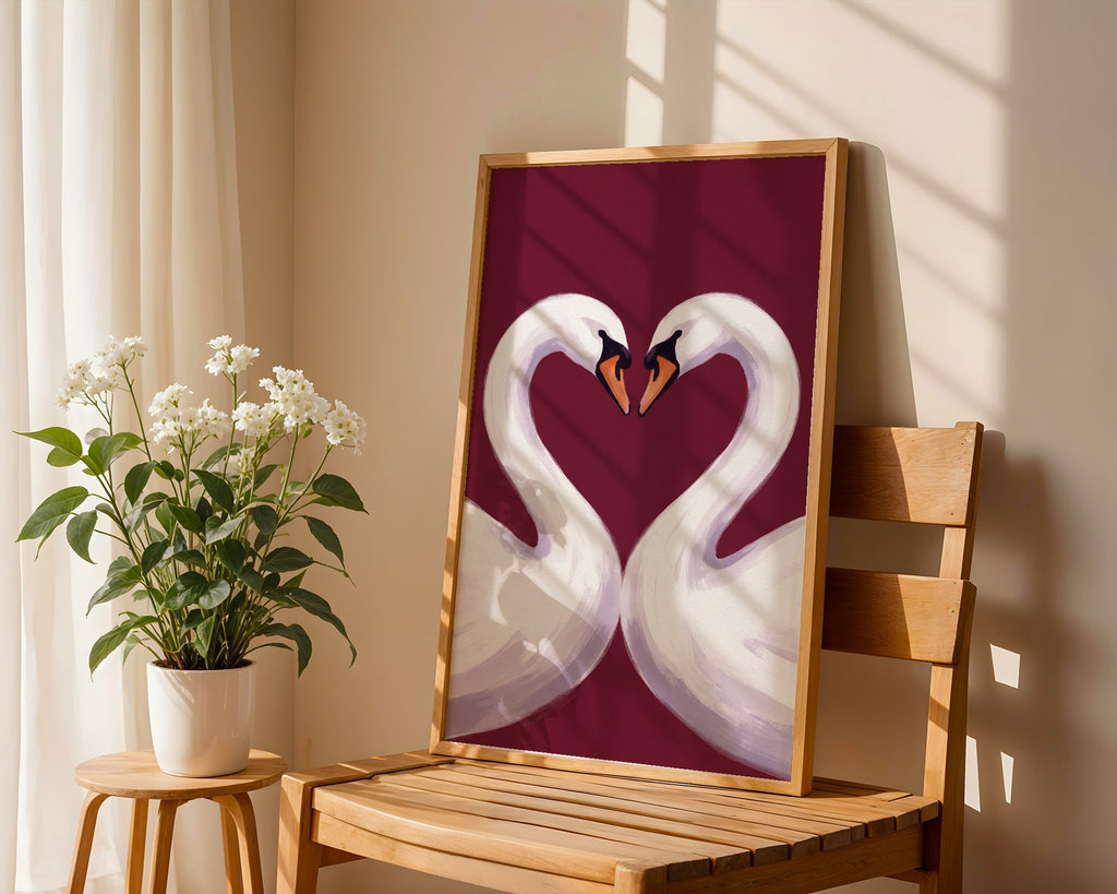 Swan Love Poster – i rum 1
