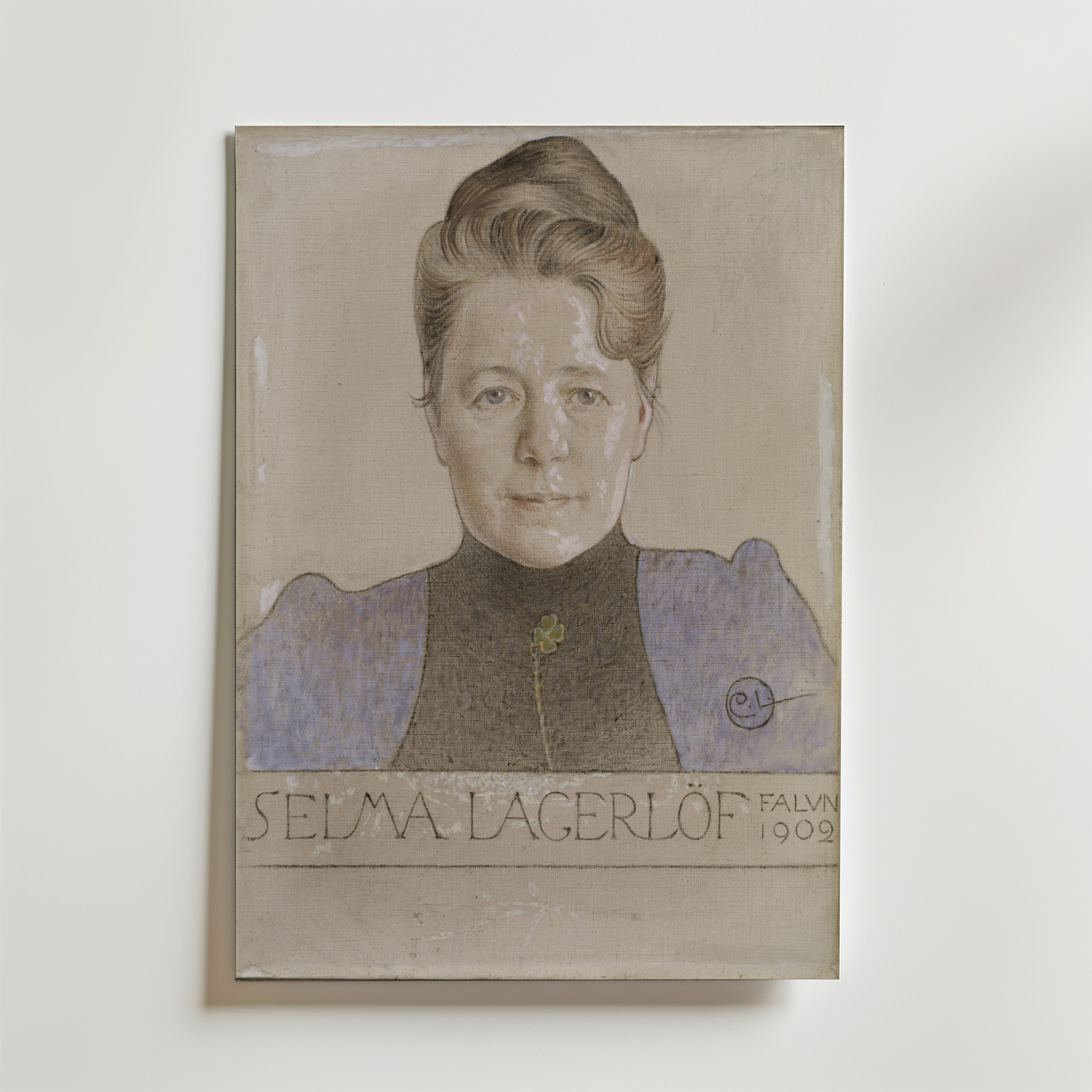 Carl Larsson The Author Selma – stilfullt konsttryck från Bozetto, tryckt på matt finpapper