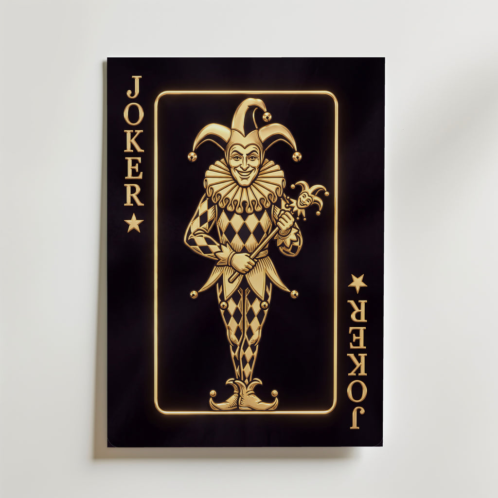 The Golden Joker Poster – canvas utan passepartout