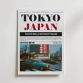 Tokyo Rolls Without Pause – stilfullt konsttryck från Bozetto, tryckt på matt finpapper
