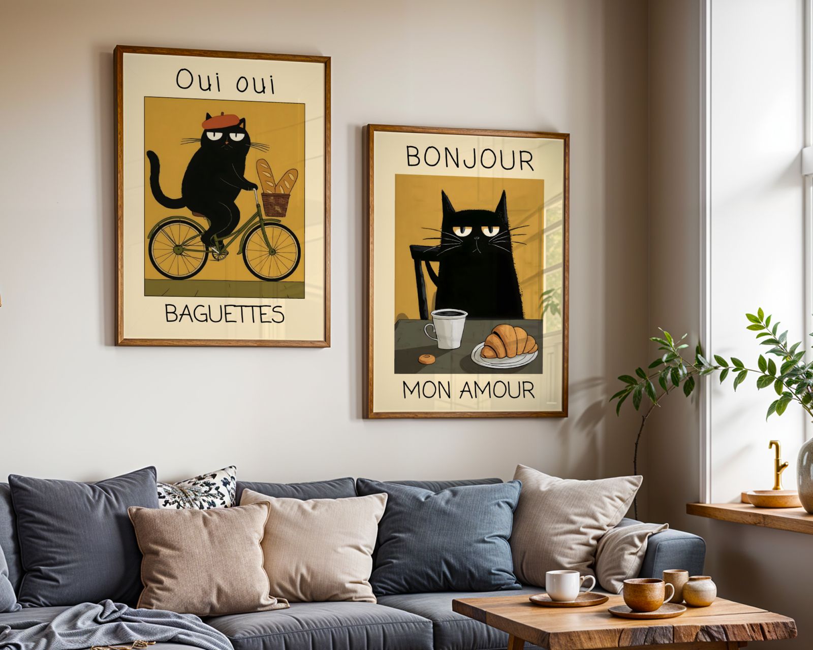 Bundle 2-pack French Morning Ride – kuraterad postercollection som lyfter hemmet hos Bozetto