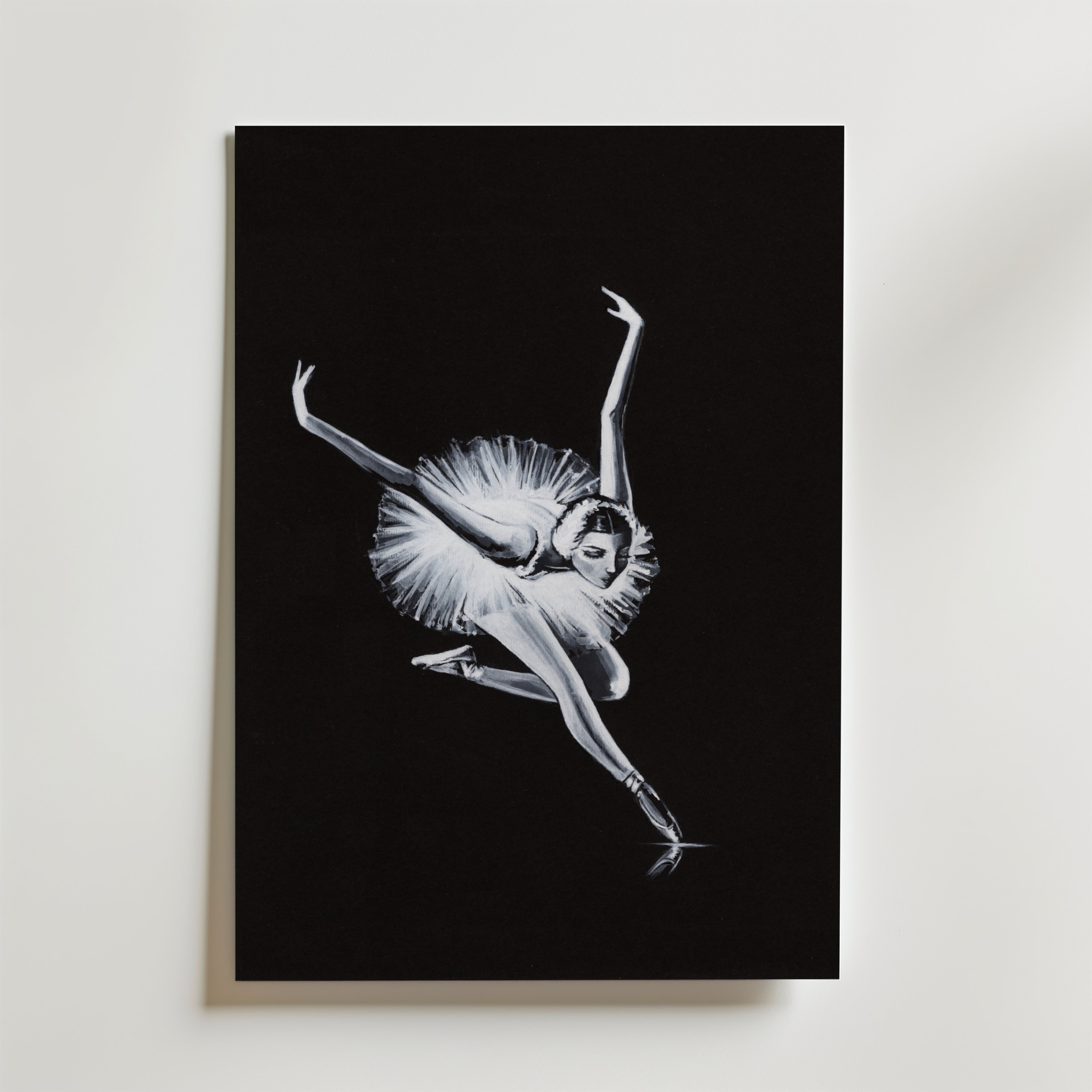 Helena Engström White Swan – stilfullt konsttryck från Bozetto, tryckt på matt finpapper