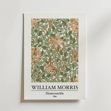 William Morris Honeysuckle – stilfullt konsttryck från Bozetto, tryckt på matt finpapper